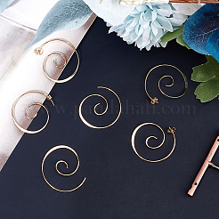 4 пара латунных сережек-гвоздиков EJEW-BBC0001-48