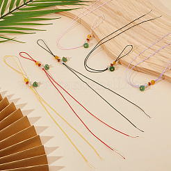 6шт. 6-цветный ремешок для мобильного телефона со стеклянными бусинами&nbsp;AJEW-DC0003-28