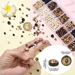 56 г 14 вида натуральных кокосовых бусин-ронделей&nbsp;COCB-CJ0001-01