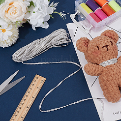 10 ярд плетеного кружева из полиэстера SRIB-WH0011-240B