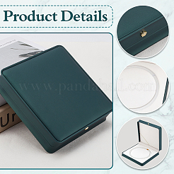 Квадратные коробки для ожерелья из искусственной кожи&nbsp;AJEW-WH0016-59B