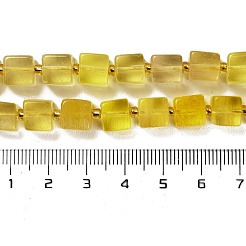 Естественный желтый флюорит бисер нитей G-G053-B07-01