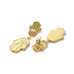 Серьги-подвески из нержавеющей стали со стразами EJEW-R160-12G