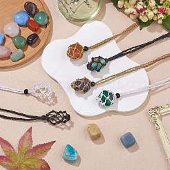 Плетеные шнуры из вощеной хлопчатобумажной нити макраме мешочек изготовление ожерелья AJEW-SW00020