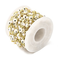 Латунные эмалевые круглые цепи KK-D391-04G