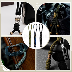 3 шт. полиэстер и спандекс шнур веревки брелок карабин&nbsp;HJEW-UN00081