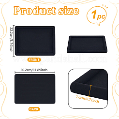 Прямоугольные деревянные подставки для демонстрации украшений&nbsp;ODIS-WH0043-178B-02