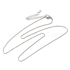 Ожерелья из латунной цепочки-коробки толщиной 0.6 мм NJEW-G341-01P