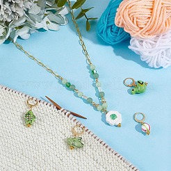 5 шт. 5 вида фарфоровых подвесок-маркеров для фиксации петель HJEW-NB00257