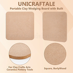 Древесноволокнистая плита средней плотности (мдф) переносная глиняная расклинивающая доска со встроенной&nbsp;AJEW-WH0348-382