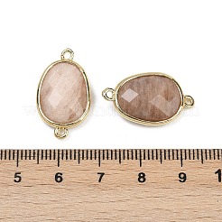 Подвески с гранеными соединителями из натурального солнечного камня&nbsp;G-K347-11G-01