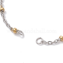 2шт 2 цвета 304 нержавеющая сталь слайдер браслет изготовление&nbsp;AJEW-JB01280