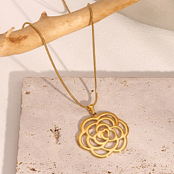 Комплекты из серег-гвоздиков и ожерелий с подвесками из нержавеющей стали 304 для женщин DE4974-1