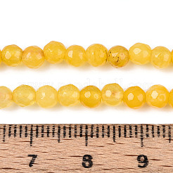 Окрашенные природные белый нефрит бисер пряди&nbsp;G-T139-4mm-60-05