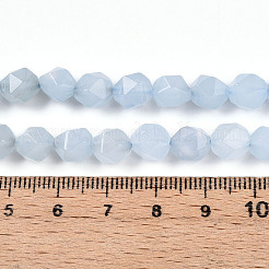 Окрашенные природные белый нефрит бисер пряди G-T139-8mm-46H