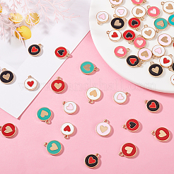 60шт 10 стиля сплава эмалевые подвески&nbsp;ENAM-PH0002-84