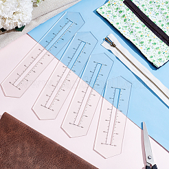 4 шт. 4 стиля индивидуального акрилового инструмента для шитья молнии&nbsp;TOOL-PH0001-92