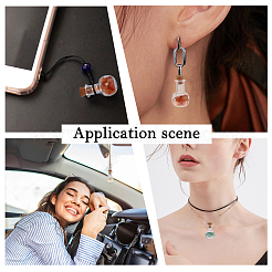 14 шт. стеклянные бутылки в форме колонны прозрачные&nbsp;AJEW-FH0001-79