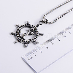 Мужские подвески в виде якоря и штурвала из нержавеющей стали 304 ZG4441