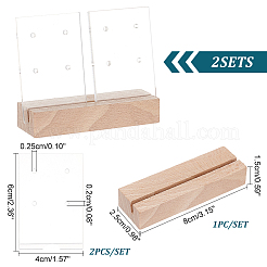 Прозрачный акриловый держатель для сережек-органайзеров EDIS-WH0031-01