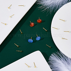 20 шт. 925 плоские серьги-гвоздики из стерлингового серебра STER-DC0001-59