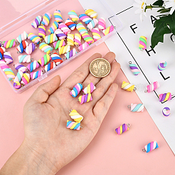 72шт 12 цвета подвески из полимерной глины ручной работы CLAY-NB0001-66