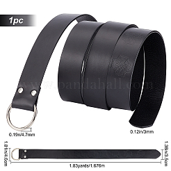 Ремень с круглым кольцом из искусственной кожи с тиснением в стиле ретро&nbsp;AJEW-WH0277-14C