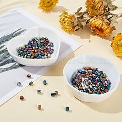 180 шт. 6-цветные гальванизированные немагнитные синтетические гематитовые бусины G-AR0004-36