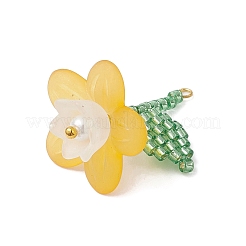 7 шт. подвески-цветы из стеклянных бусин&nbsp;PALLOY-MZ01009