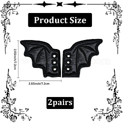 2 пара пряжек из искусственной кожи для обуви на Хэллоуин для самостоятельного изготовления аксессуаров для обуви AJEW-DJ0004-50