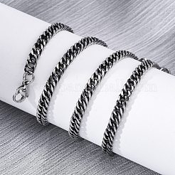 4.5 мм 201 нержавеющая сталь кубинские звенья цепи ожерелья NJEW-Q013-14C