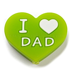 Силиконовые фокусные бусины на день отца&nbsp;FIND-PW0005-12A