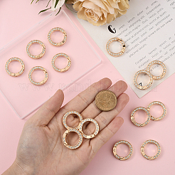 16 шт. Кольца пружинные со стразами из сплава&nbsp;FIND-SP0004-52E