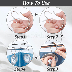 12шт бабочка акриловая с железными кольцами для душевой занавески для ванной комнаты&nbsp;HJEW-NB00293