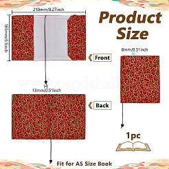 Обложка для книги из полиэстера с закладкой из веревки OFST-WH0012-003