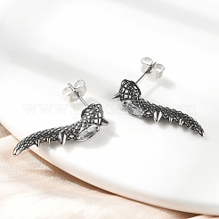 Серьги-гвоздики из хирургической нержавеющей стали 316 EJEW-R022-01AS