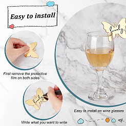 40 шт. подвески для зеркальных акриловых бокалов для вина AJEW-FG0002-98A