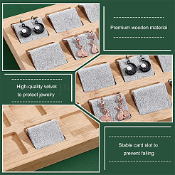 Деревянная доска для сережек с 8 сеткой EDIS-WH0016-010A