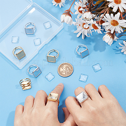 Набор для самостоятельного изготовления открытого кольца-манжеты из квадратной заготовки из нержавеющей стали 304 DIY-UN0055-82