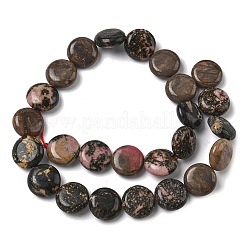 Природные родонит бисер нитей&nbsp;G-L648-B22-15mm