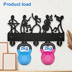 Настенные вешалки из дерева и железа HJEW-WH0055-117