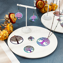 24 шт. 6 стиля ионного покрытия (IP) 201 филигранные подвески из нержавеющей стали&nbsp;STAS-GA0001-29