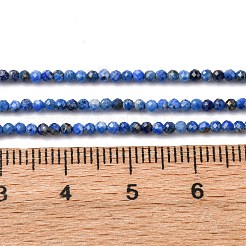 Нитки бусины из натурального ляписа-лазури G-RM250104-D8