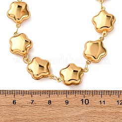 Ожерелья из цветочной цепочки из нержавеющей стали 304 для женщин NJEW-G178-11G