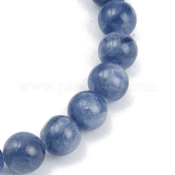 Браслеты из натуральных круглых бусин кианита для мужчин и женщин BJEW-JB12389