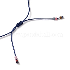 Браслеты из плетеных бусин из семян миюки и натурального кианита BJEW-C061-05