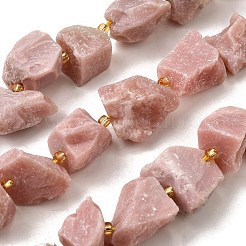 Нити бусин из необработанного натурального розового опала G-Z087-B21