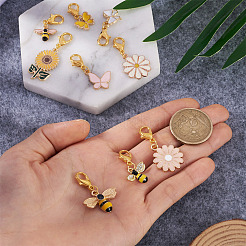 9 шт. 9-х стильный эмалированный кулон-украшение из сплава HJEW-CD0001-01