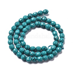 Синтетических нитей бирюзовые бусы G-L620-A01-6mm