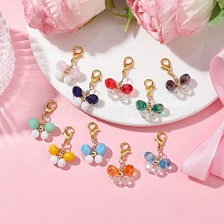 Подвесные украшения из сплава стекла&nbsp;HJEW-JM01856